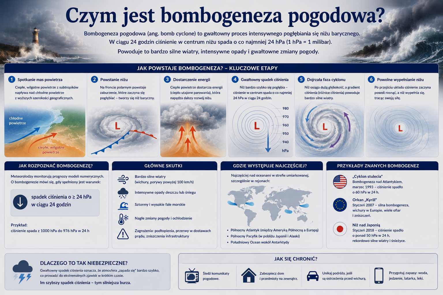 Czym jest bombogeneza pogodowa