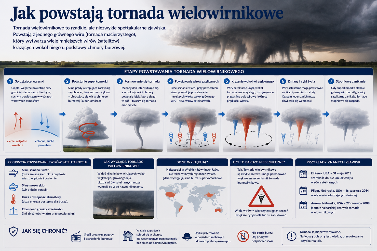 Jak powstają tornada wielowirnikowe