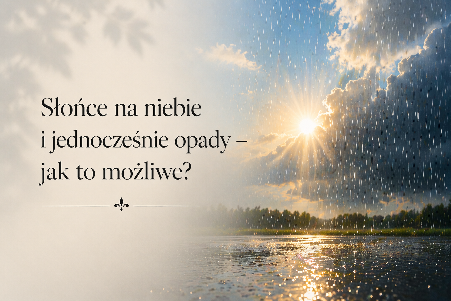 Słońce na niebie i jednocześnie opady – jak to możliwe