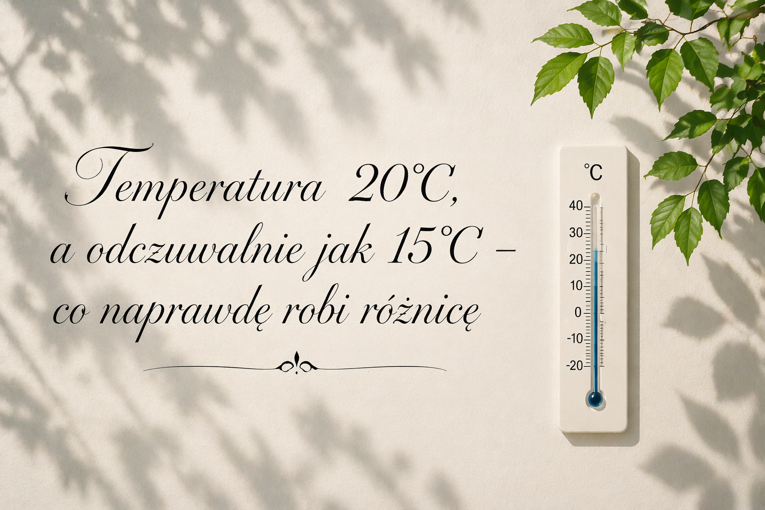 Temperatura 20°C, a odczuwalnie jak 15°C – co naprawdę robi różnicę