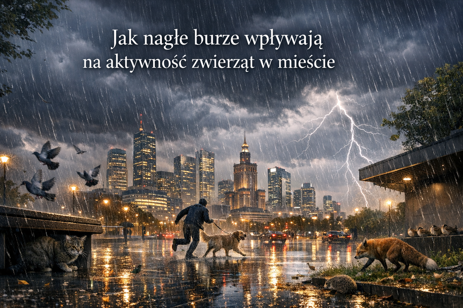 Jak nagłe burze wpływają na aktywność zwierząt w mieście