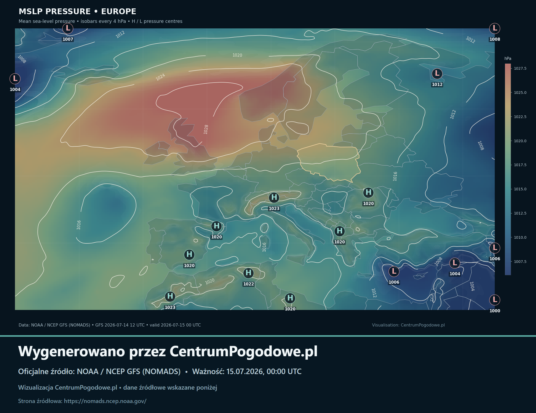Rozległy wyż nad Europą