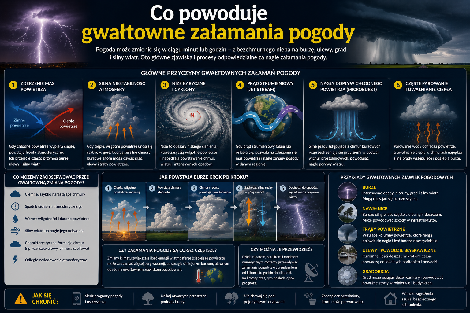Co powoduje gwałtowne załamania pogody?