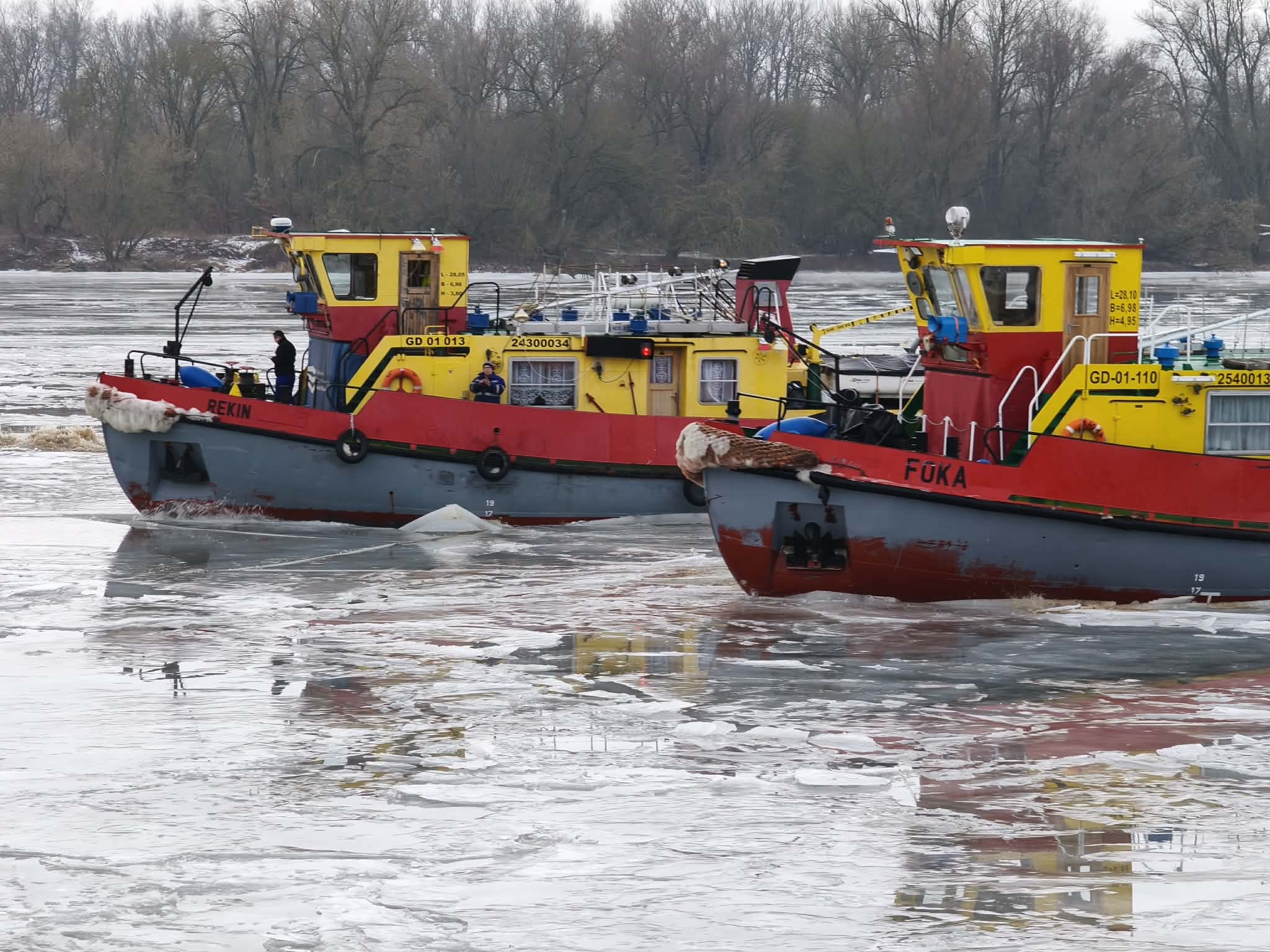 Lodołamacze na Wisle