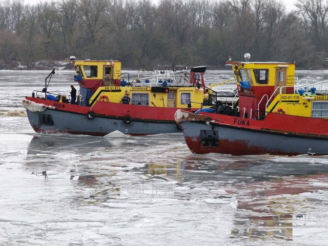 Lodołamacze na Wisle